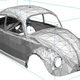 Illustration for article titled The First Real Object Ever 3D Scanned And Rendered Was A VW Beetle